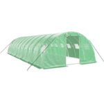 vidaXL PE Verde Acero Invernadero Túnel
