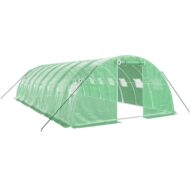 vidaXL 8 × 4 × 2 m PE Acero Invernadero de Jardín