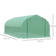 Outsunny 6 × 3 × 2 m Metal PE Invernadero Túnel - Imagen 4
